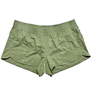 NWT Adidas Women's Pacer Large Woven Deboss Training Running Shorts Pulse Lime